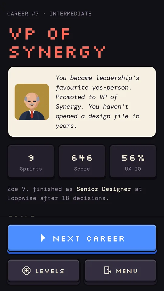 A career ending card: VP of Synergy
